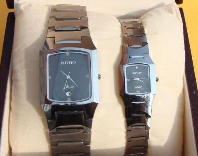 Copy Rado Jubile Tungsten Black Face Diamond Markers Watches